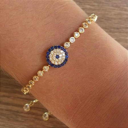 Pulseira Riviera Olho Grego *Semi Jóia