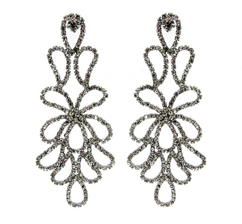 Brinco Festa Strass *Semi Jóia