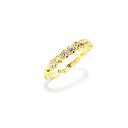 Anel Cravejado Aparador Folheado a Ouro 18k
