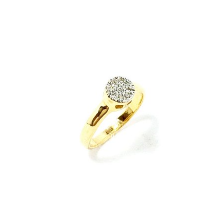 Anel Cravejado Chuveirinho Folheado a Ouro 18k