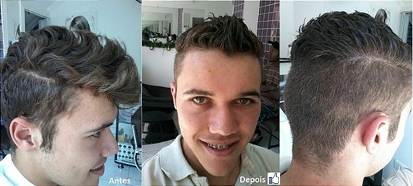Corte masculino com progressiva