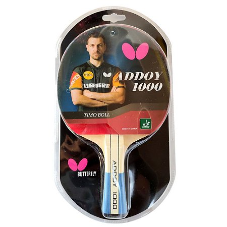Raquete Tenis de Mesa Clássica Butterfly Addoy 1000 Timo Boll