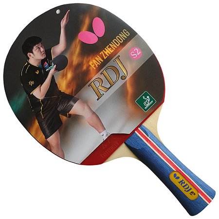 Raquete Tênis de Mesa Clássica Butterfy Fan Zhendong RDJ S2