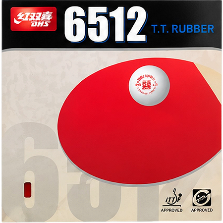 01 Borracha Dhs Modelo 6512 Tênis De Mesa Profissional 2.0mm