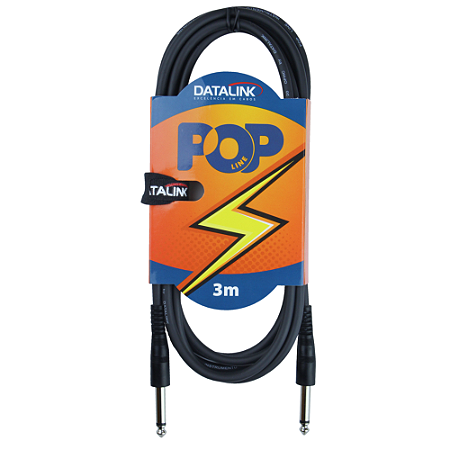 CABO POP P/ INSTRUMENTOS 0,20 mm² P10-P10 PRETO INJETADO