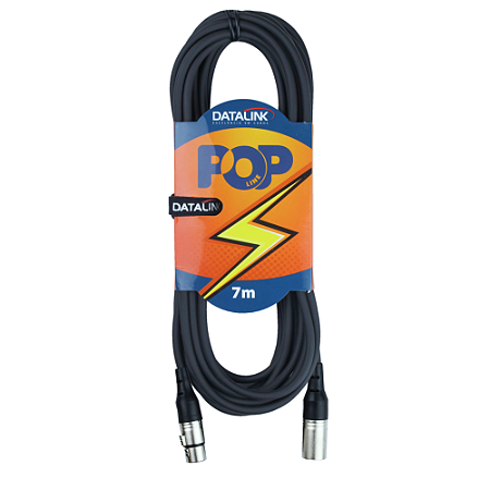 CABO POP P/ MICROFONE BALANCEADO  XLR(m)-XLR PRETO