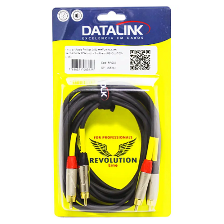 CABO PRO ÁUDIO  2x RCA V/P + 2 RCA V/P REVOLUTION