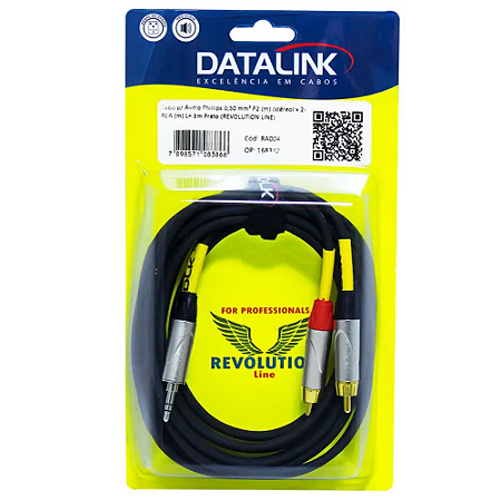 CABO REVOLUTION PRO ÁUDIO 1x P2 macho + 2x RCA V/P