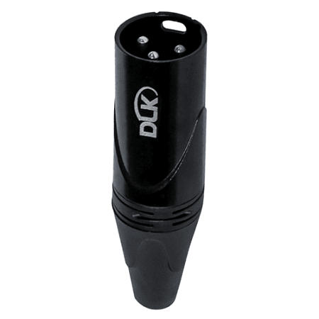 CONECTOR SOM XLR(M) PRETO 3 POLOS