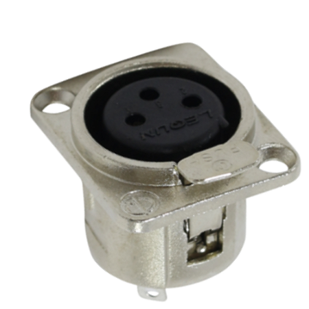CONECTOR SOM XLR (F) 3 POLOS PAINEL XLR FÊMEA