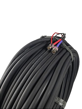 Cabo Sdi 30m Bnc Macho 2xmini Rg59  1855abhd3 Preto