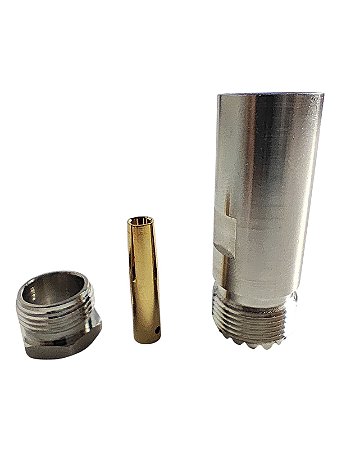 Conector UHF (Padrão Pl 259) de Solda para Cabo Coaxial LCF 1/2