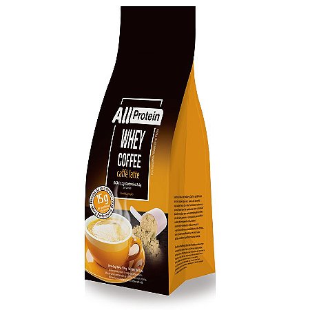 1 Pacote de Whey Coffee Café Latte 300g (12 doses) - All Protein