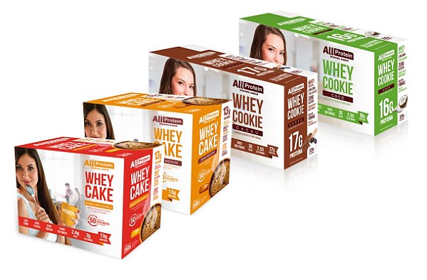 COMBO - 1 Caixa de cookie de Coco + 1 Caixa de cookie Cacau + 1 Caixa de cake amendoim + 1 Caixa de cake maçã com canela