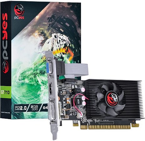 PLACA DE VÍDEO GEFORCE GT 710 2GB DDR3 64BIT PCYES