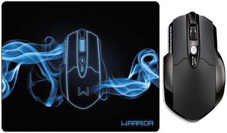 KIT MOUSE MULTILASER WARRIOR 3200DPI + MOUSEPAD 245X200MM MO191