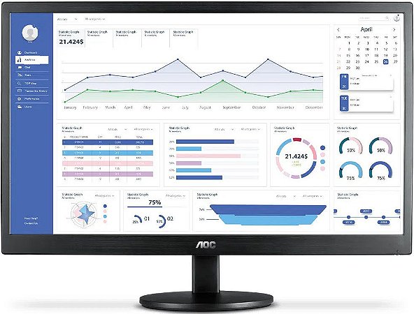 MONITOR AOC 23.6" LED FULL HD 75HZ HDMI/VGA M2470SWH2