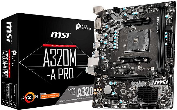 PLACA MÃE AMD MSI A320M-A PRO DDR4 AM4