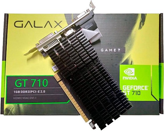 PLACA DE VÍDEO GEFORCE GT 710 1GB DDR3 64BITS GALAX