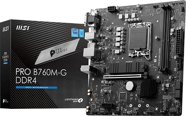 PLACA MÃE INTEL MSI PRO B760M-G DDR4 LGA1700