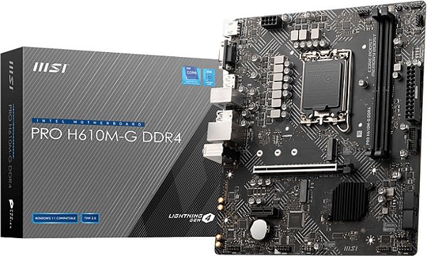 PLACA MÃE INTEL MSI PRO H610M-G DDR4 LGA1700