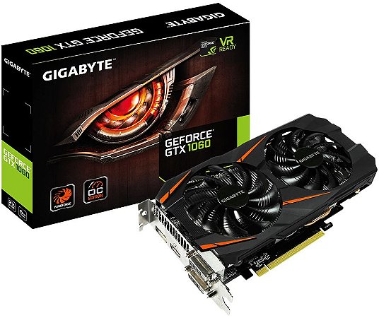 PLACA DE VÍDEO GIGABYTE GEFORCE GTX 1060 OC 6GB DDR5