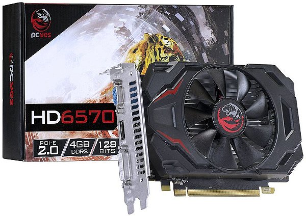 PLACA DE VÍDEO PCYES AMD RADEON HD 6570 4GB DDR3