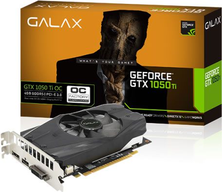 PLACA DE VÍDEO GALAX GEFORCE GTX 1050TI OC 4GB DDR5