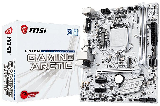 PLACA MÃE MSI H310M GAMING ARCTIC DDR4 LGA1151