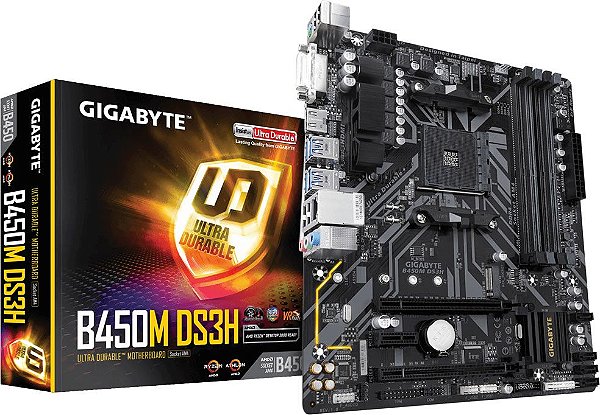 PLACA MÃE AMD GIGABYTE B450M DS3H DDR4 AM4