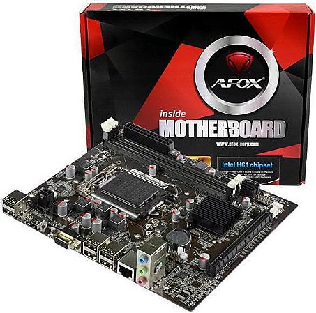 PLACA MÃE INTEL AFOX H61-MA5 DDR3 LGA1155