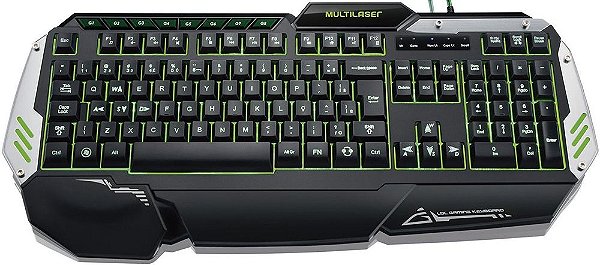 TECLADO GAMER MULTILASER WARRIOR 3 CORES TC189