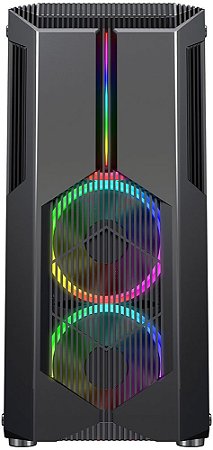 GABINETE REDRAGON GRINDOR RGB GC-616 - 02 COOLERS INCLUSO