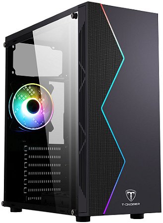 GABINETE T-DAGGER RGB TGC-P03B - SEM COOLERS