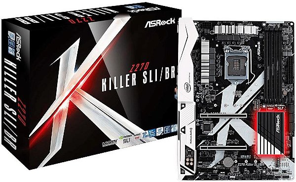 PLACA MÃE INTEL ASROCK Z270 KILLER SLI/BR DDR4 LGA1151 *VITRINE