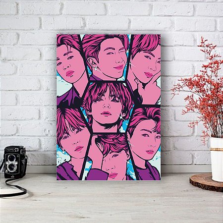 Quadro/Placa Decorativa BTS - Bangtan Boys mod.02