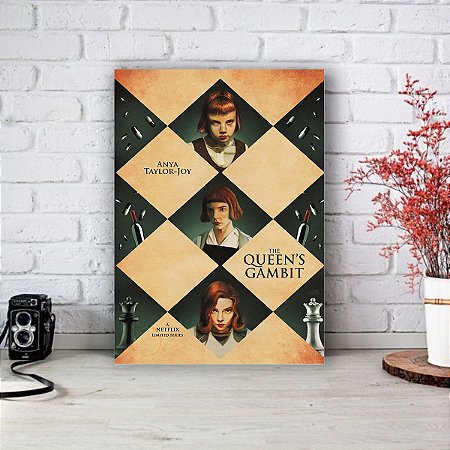 Quadro/Placa Decorativa Pôster O Gambito da Rainha - The Queen's Gambit (Netflix)