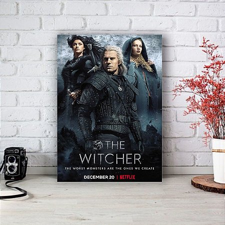 Quadro/Placa Decorativa The Witcher - Banner Netflix