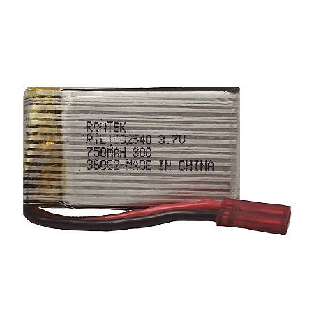 BATERIA DE LITIO POLIMERO 3,7V-750mAh  30C helicóptero e drone conector JST