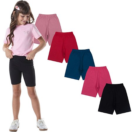 Kit 10 Bermuda Ciclista Feminina do 4 ao 8 - Moob