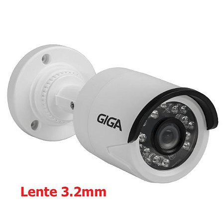 Câmera Bullet Plástica - Giga Security OPENHD PLUS (4 em 1) - HD (720P) - Lente 3.2mm - IR 20m - GS0013