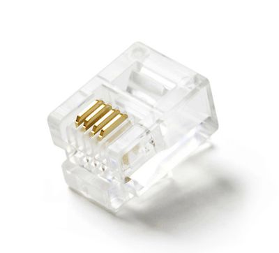 Conector RJ11 comum (4 vias)