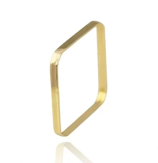 Anel Quadrado Banhado a Ouro