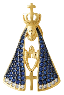 Pingente Nossa Senhora Aparecida Banhado a Ouro