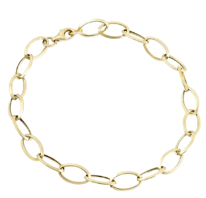Pulseira Elos Ovais Banhado a Ouro