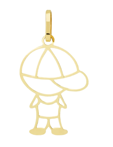 Pingente Menino Banhado a Ouro