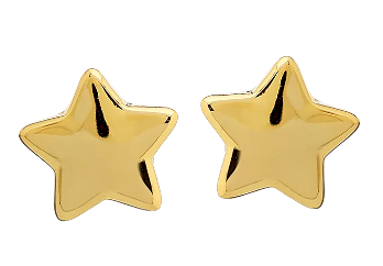 Brinco Estrelinha Pequeno Banhado a Ouro