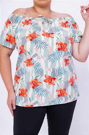Kit 4 Blusinhas Ciganinha Plus Size Wolfox Promoção - WOLFOX