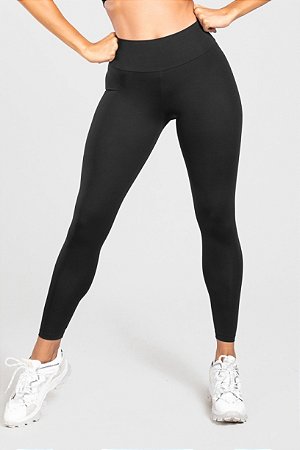 Kit 5 Calças Legging Feminina Poliamida Lisa Tecido Bem Grosso Cós Alto Confortável - WOLFOX