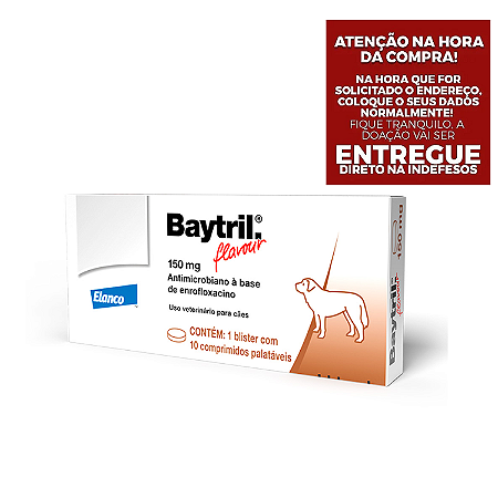Baytril Flavour 150mg com 10 comprimidos